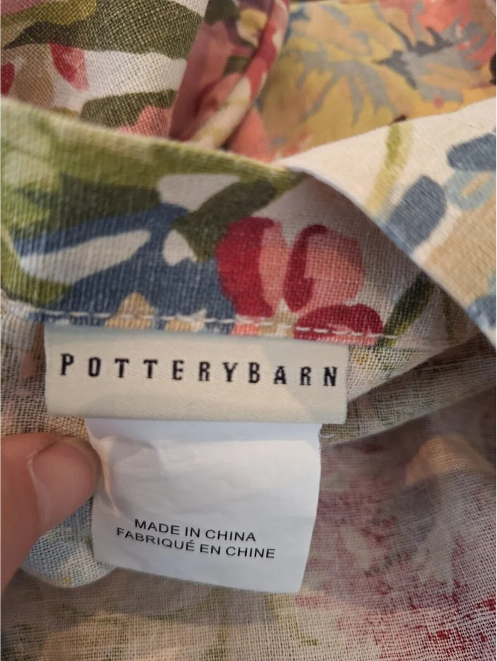 Pottery Barn RARE French Country Floral Duvet, KIng, Linen/cotton, 2 Shams.